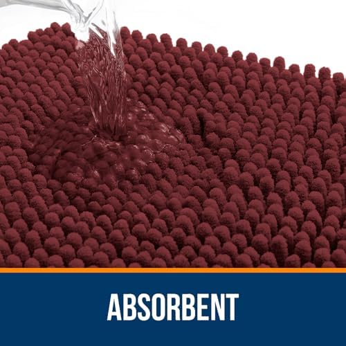 OLANLY Large Bathroom Rugs 50x30, Extra Soft Absorbent Chenille Bath Rugs - Image 4