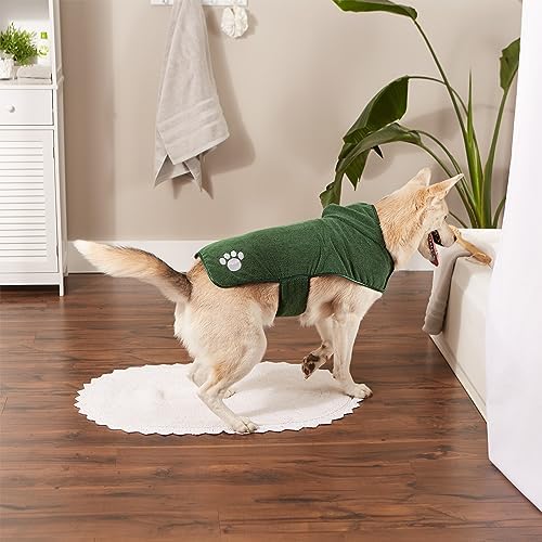 Bone Dry Pet Robe Collection Embroidered Absorbent Microfiber Bath Robe - Image 5