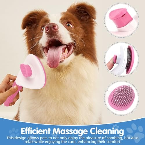 Oromaviela 3PCS Dog Cat Rabbit Bunny Grooming Kit, Self-Cleaning Slicker Dog - Image 3