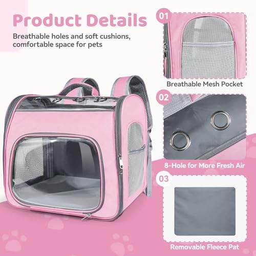 Airline Approved Cat Soft-Sided Carrier Backpack Up to 12 lbs - Image 3