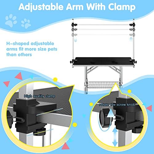 Lyromix 36'' Foldable Dog Grooming Table - Image 3