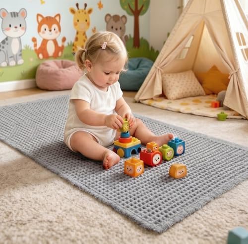ILANGO Upgraded Waffle Bath Rug 24x54, Super Absorbent Non Slip Bath Mat - Image 4