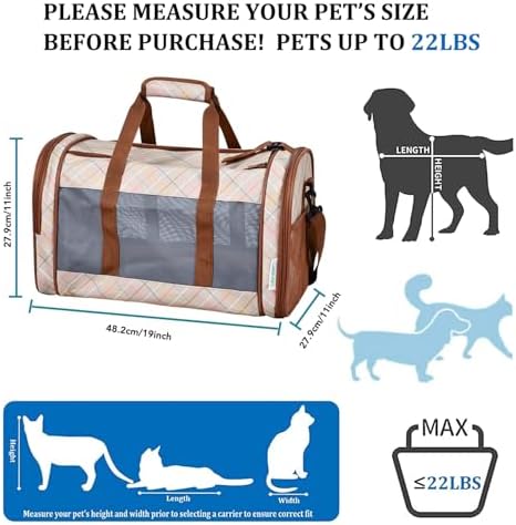 Soft-Sided Kennel Pet Carrier, Airline Approved Travel Handbag - Image 3