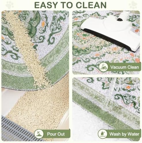 Unicorn Catcher 24"x15" Cat Litter Mat Non-Slip Washable Litter Box Mat - Image 5