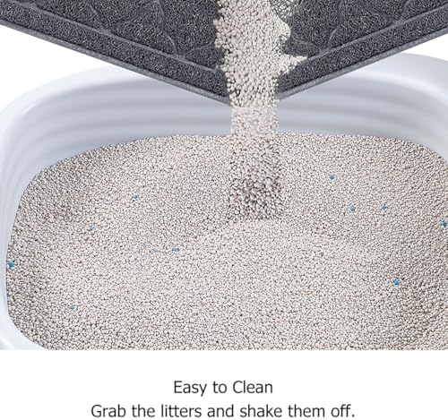 unipaws Cat Litter Trapping Mat, Litter Box Scatter Control Pad - Image 4