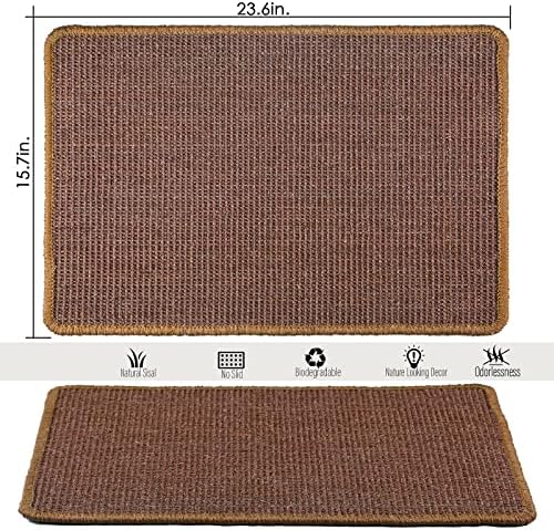 Cat Scratching Mat, 23.6 x 15.7inch Sisal Cat Scratchers - Image 2
