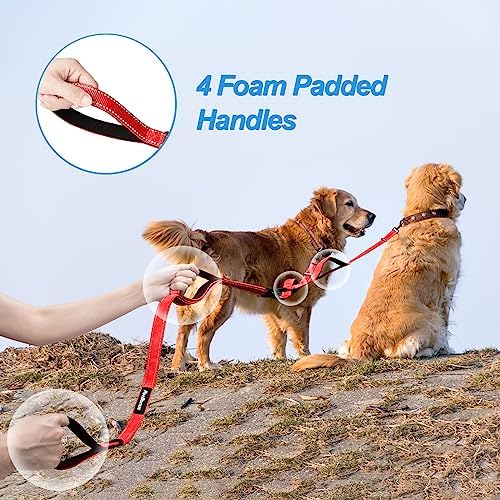 PetBonus Double Dog Leash, No Tangle Dual Leash, Walking Training Lead - Image 3