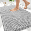 OLANLY Thick Chenille Absorbent Bathroom Rugs Mat 30x20, Light Grey by OLANLY