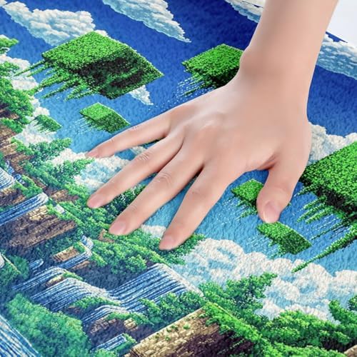 Manfei Pixelated Games Bath Rugs, Cartoon Gamepad Bath Mats - Image 2