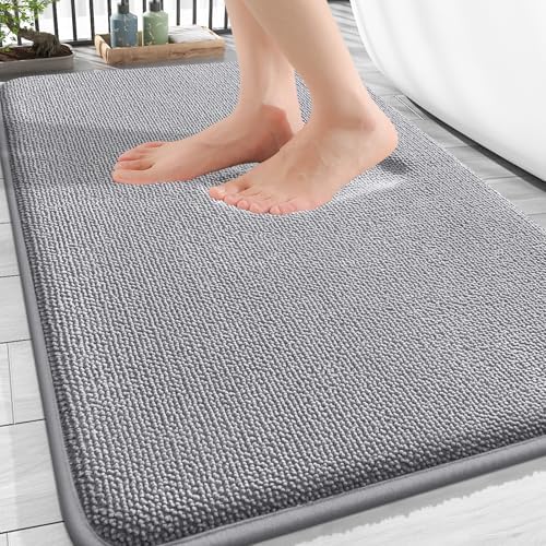 OLANLY Thick Memory Foam Bathroom Rugs 34x21, Soft Absorbent Bath Mat by OLANLY