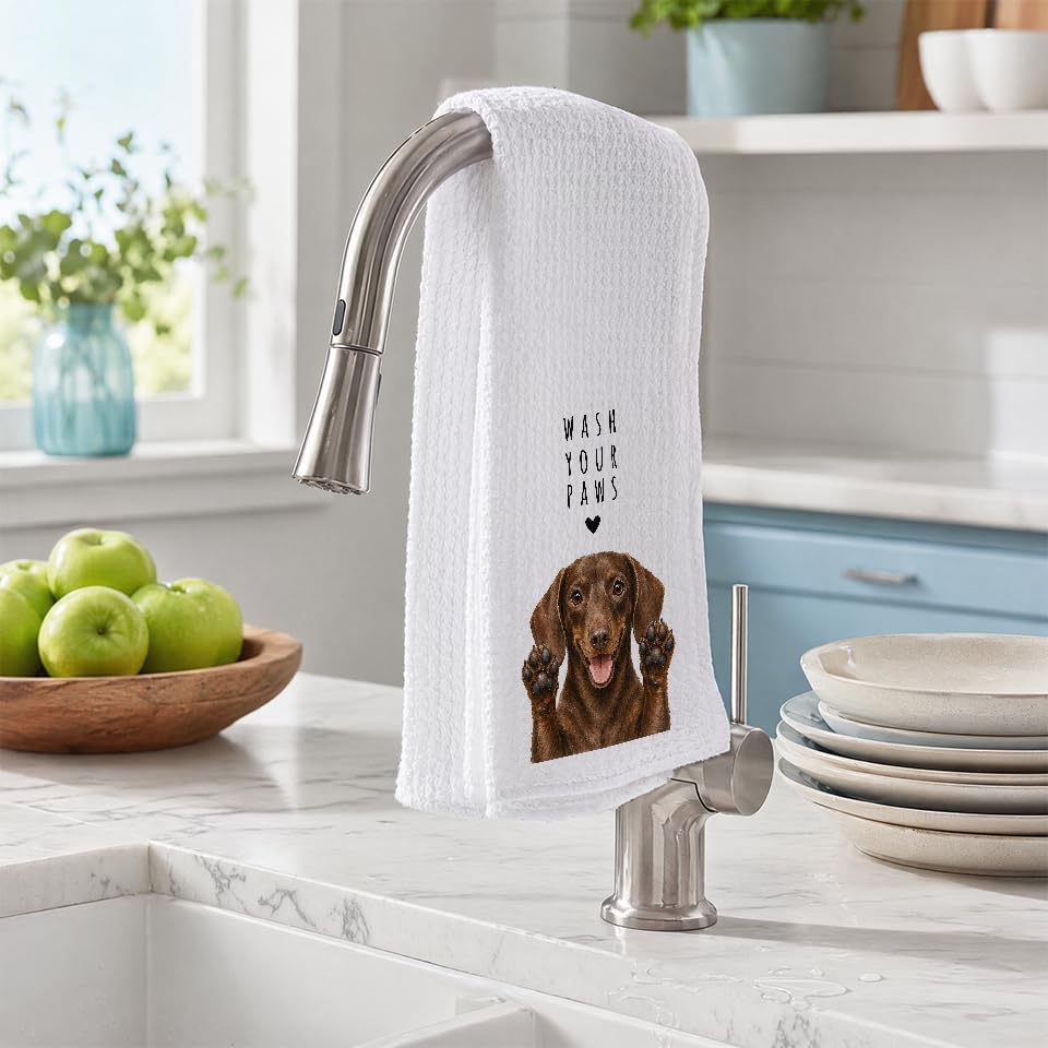 Wiener Dog Kitchen Towel, Hand Towel, Dachshund Gifts - Image 2