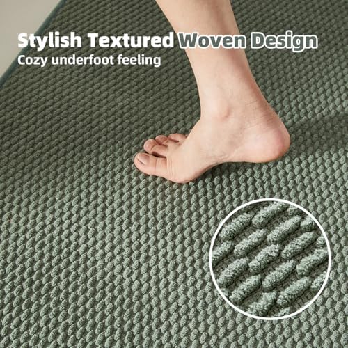 TYUU Bathroom Rugs Non Slip Washable, Super Absorbent Thin Bath Mat Quick Dry - Image 3
