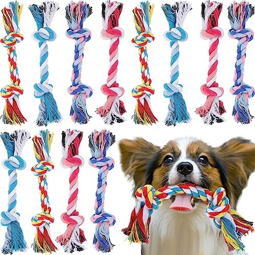 Paterr 12 Pcs Cotton Rope Toys for Small Dogs Puppy Teething by Paterr