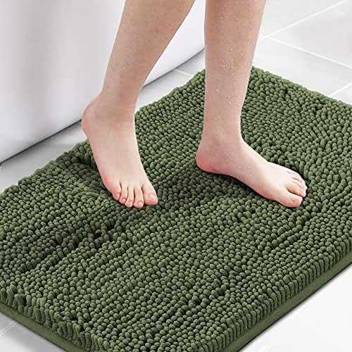 H.VERSAILTEX 20x32 Inch Loden Bath Mat Soft Shaggy Bathroom Rugs Non-Slip by HVERSAILTEX