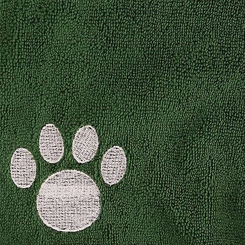 Bone Dry Pet Robe Collection Embroidered Absorbent Microfiber Bath Robe - Image 4