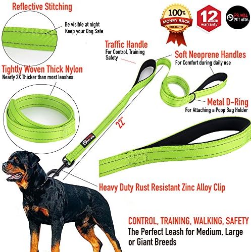 Primal Pet Gear Dog Leash 6ft Long, Traffic Padded Two Handle, Heavy Duty - Image 2