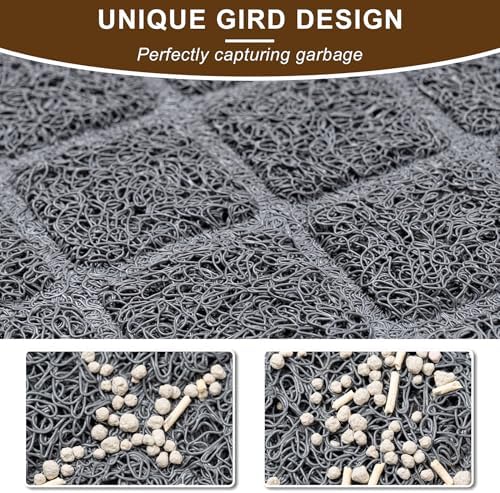 Cat Litter Box Mat, 23 x 14 In, Trapping Mat Premium Durable PVC Pad - Image 5