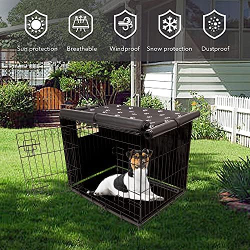 Pet Prime Dog Crate Cover Indoor/Outdoor Durable Windproof 600D Oxford Fabric - Image 5