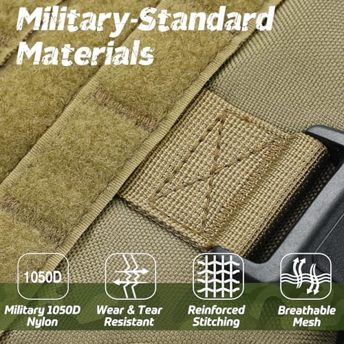rabbitgoo Tactical Dog Harness for Small, Heavy Duty Military No Pull Vest - Image 4