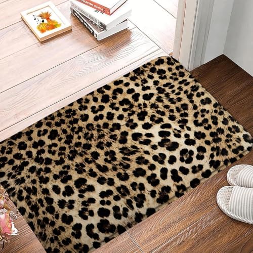 Leopard Print 3 Piece Bathroom Mat Rug Sets - Image 4