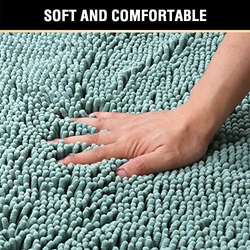 H.VERSAILTEX Bathroom Rug Shag Shower Mat Machine-Washable Plush Bath Mats - Image 4