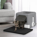 BOWHAUS Foldable Cat Litter Box w/Lid, Scoop & Mat, Drawer Design Cat Toilet by BOWHAUS
