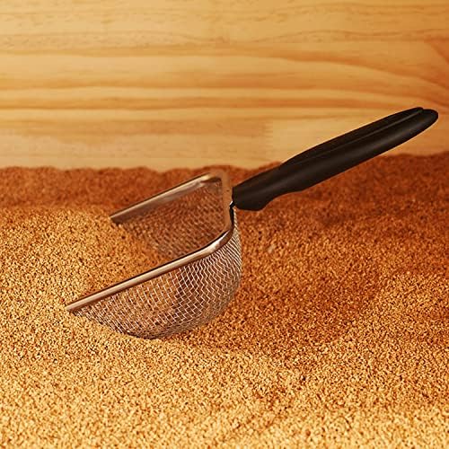 Small Mesh Stainless Steel Cat Litter Scoop Fine Mesh Metal Reptile Litter - Image 5
