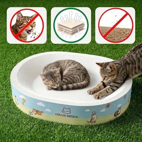 Cardboard Cat Scratcher Bed for Indoor Cats, Large Cat Scratching Board - Image 2