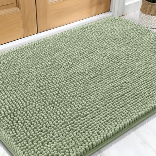OLANLY Dog Door Mat for Muddy Paws 30x20, Super Absorbent Chenille Mud Mat by OLANLY