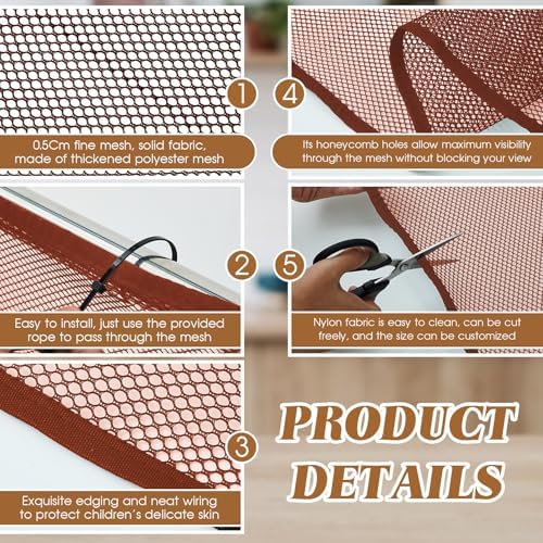 Hosuly Banister Guard Balcony Netting, 15 x 3.3 ft, 1 Set - Image 4