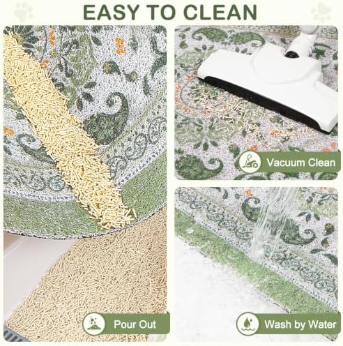 Unicorn Catcher 33"x22" Cat Litter Mat Non-Slip Washable Litter Box Mat - Image 5