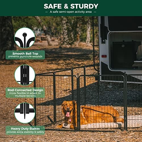 FXW Rollick Dog Playpen, Yard & RV Camping, 8 Panels - Image 5