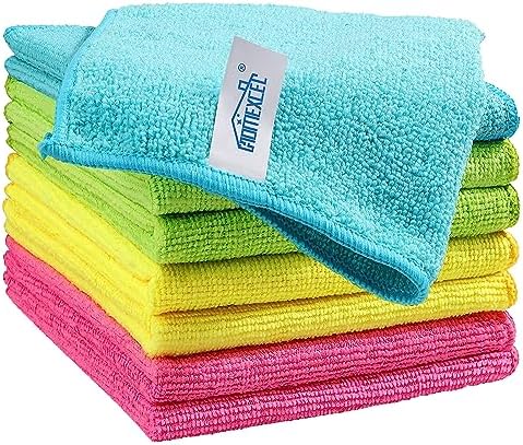 HOMEXCEL 8PK Microfiber Cleaning Cloth, Cleaning Rags by HOMEXCEL