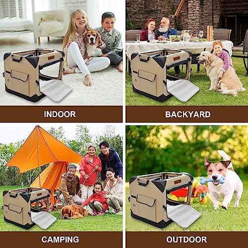 Garnpet Soft Dog Crate for Extra Large Dogs, 4-Door Foldable Collapsible Dog - Image 7