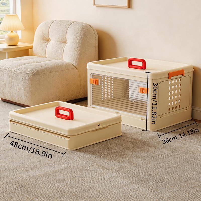 Pet Carrier for Cat & Dog, 19-in Collapsible Cat Carrier Hard, Portable Crate - Image 2