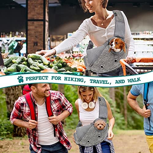 PetAmi Small Dog Sling Carrier, Puppy Cat Hands-Free Purse, 5 lb - Image 6