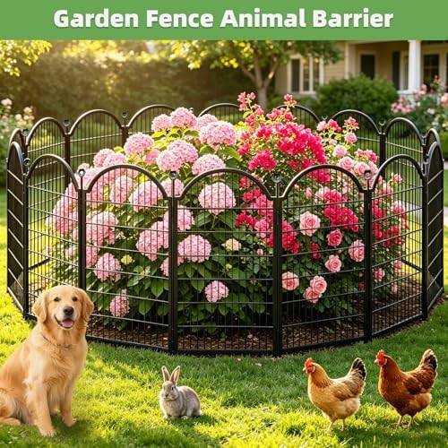 8 Panels No Dig Garden Fence, Dog Fence Outdoor - Image 2