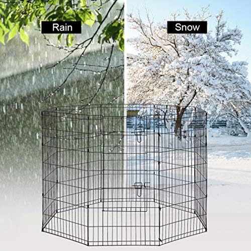 BestPet | Foldable Dog Playpen | 48 Inch, 8 Panels | Metal Pet Exercise Pen | - Image 4