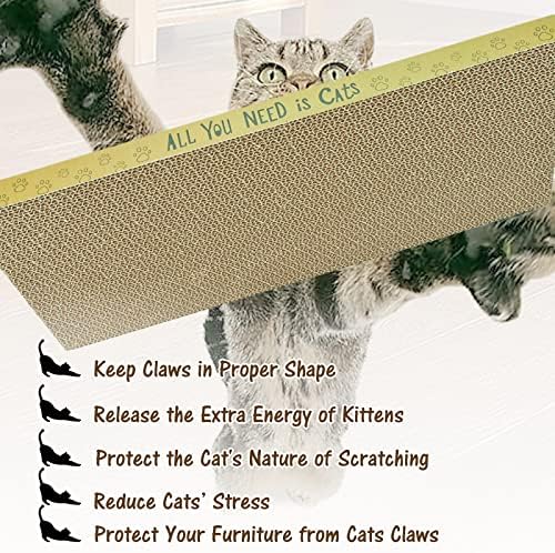 AccEncyc Cardboard Cat Scratcher Pads Cat Scratching Board - Image 5
