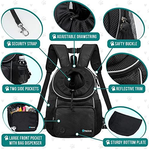 PetAmi Adjustable Dog & Cat Chest Carrier Backpack, Ventilated - Image 4