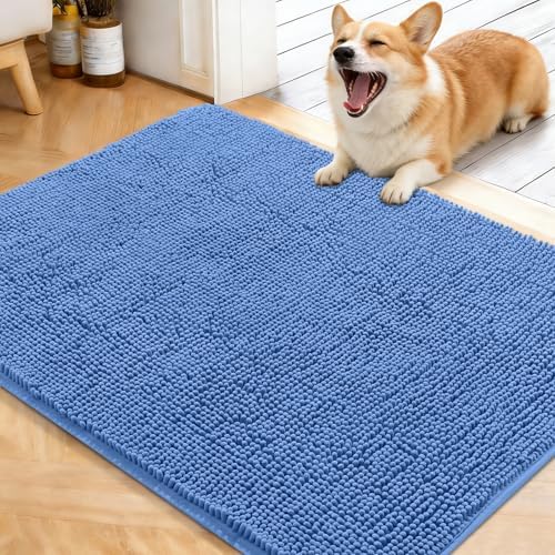 OLANLY Dog Door Mat for Muddy Paws 40x32, Super Absorbent Chenille Mud Mat by OLANLY