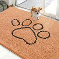 OLANLY Dog Door Mat for Muddy Paws 48x30, Paw Print Design Chenille Mud Mat by OLANLY