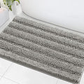 H.VERSAILTEX Bath Mats for Bathroom Non Slip Extra Thick Chenille Striped Bath by HVERSAILTEX
