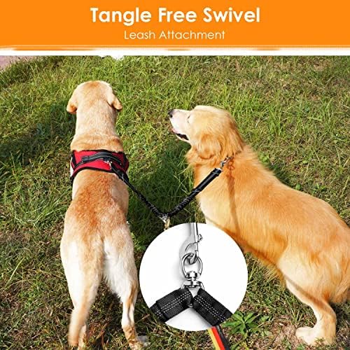 AUTOWT Double Dog Leash, No Tangle 360°Swivel Rotation Reflective Lead - Image 4
