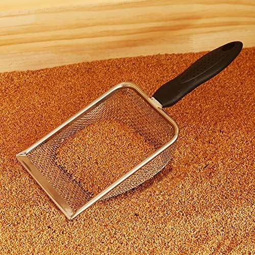Small Mesh Stainless Steel Cat Litter Scoop Fine Mesh Metal Reptile Litter - Image 4