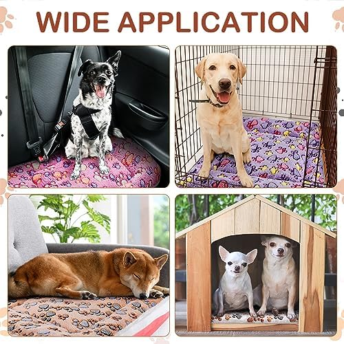 Tuanse 4 Pack Soft Pet Bed Mat Small Dog Crate Fleece - Image 2