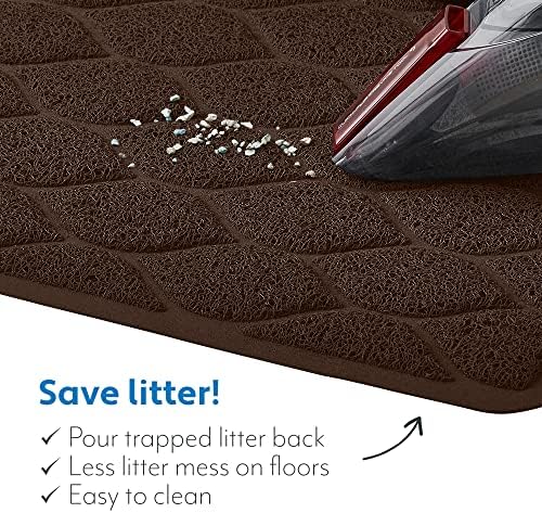 MIGHTY MONKEY Waterproof Cat Litter Box Mat, BPA Free, 24x17 Chocolate - Image 5