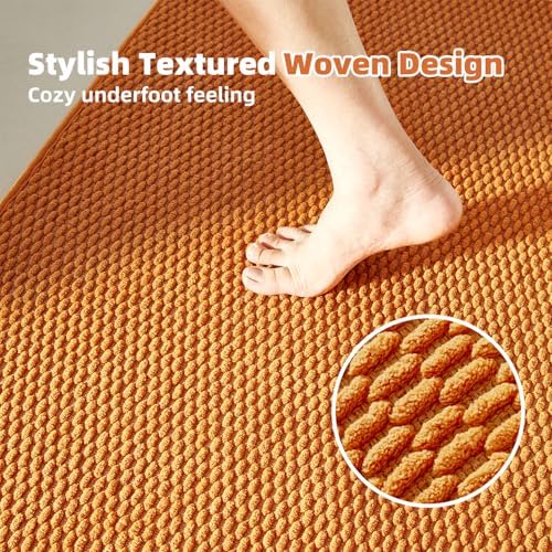TYUU Bathroom Rugs Non Slip Washable, Super Absorbent Thin Bath Mat Quick Dry - Image 3