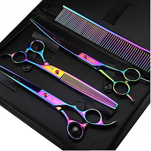 Purple Dragon 8 inch 3 in 1 Professional Pet Grooming Thinning by PurpleDragon