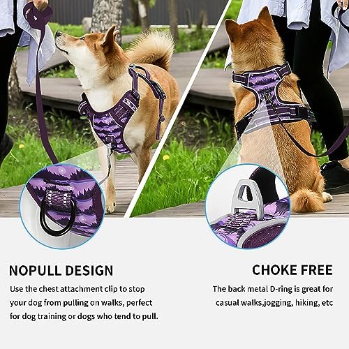 Timos Dog Harness Medium Sized, Quick Release 3 Buckles, Moon Night - Image 4
